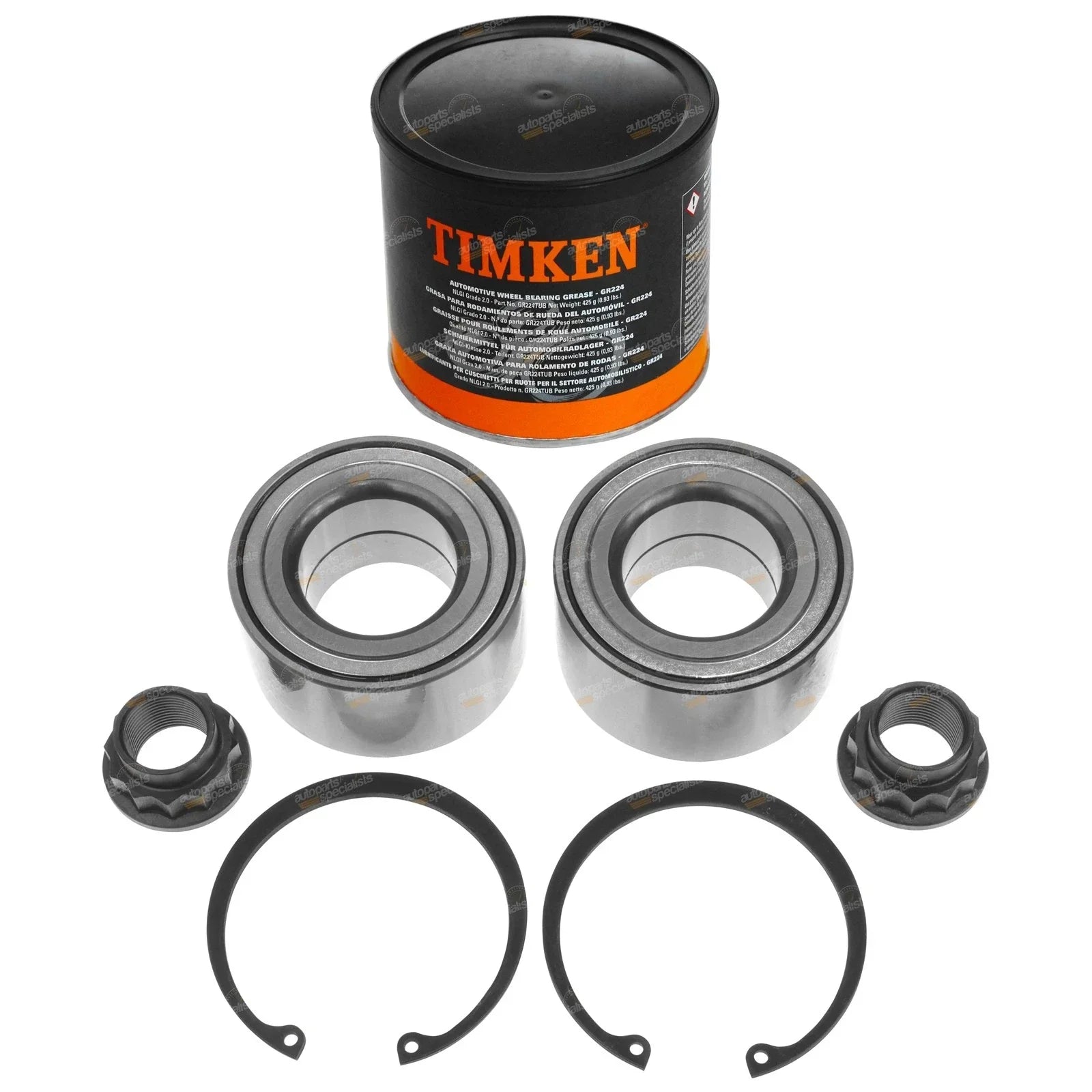Front Wheel Bearing Kits +Grease for Yaris NCP130 NCP131 NCP90 NCP91 NCP93 (2005–2019)