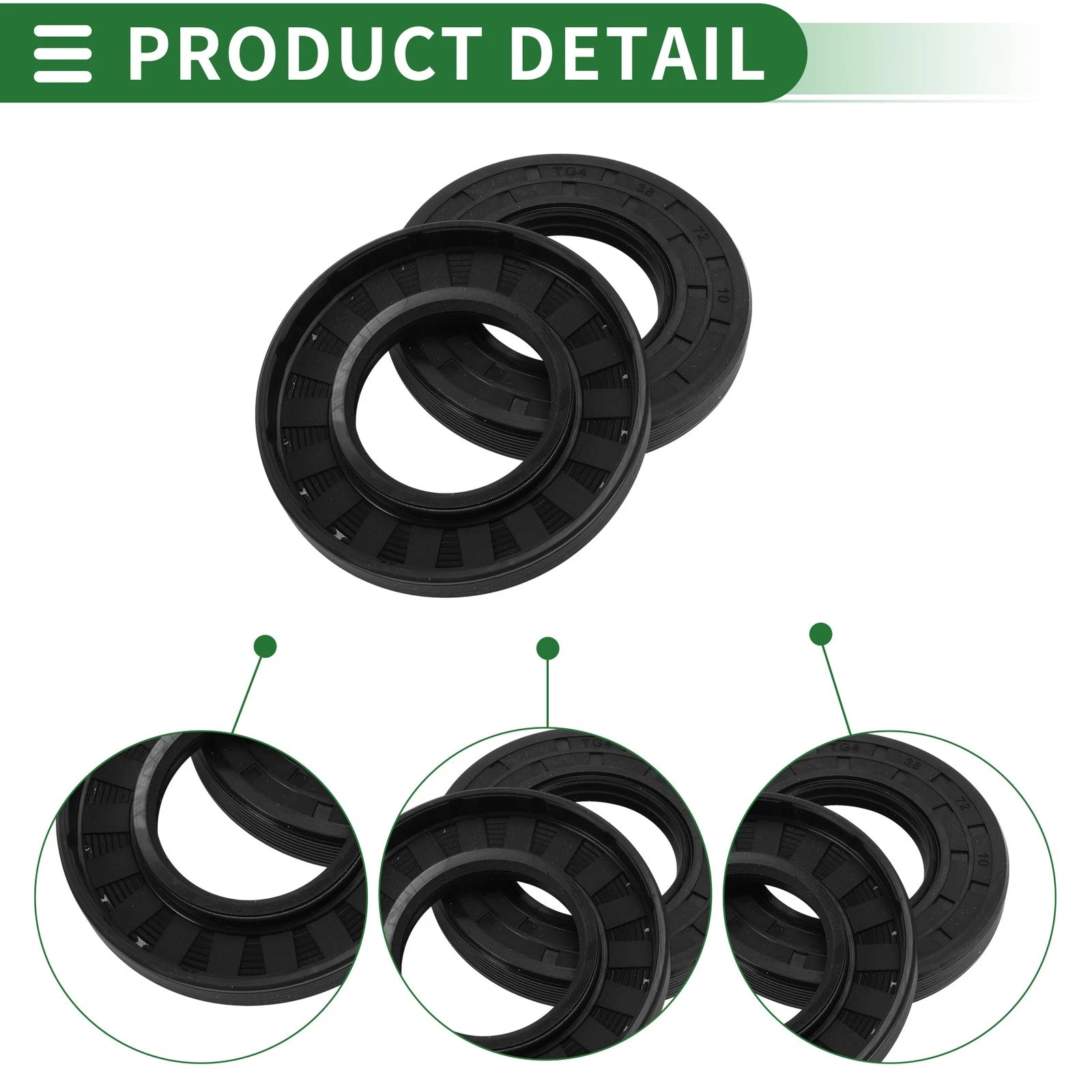 Oil Seal   - NBR Rubber 38x72x10mm
