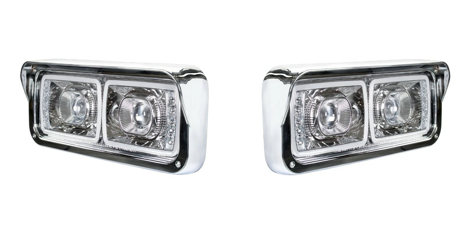 LED Chrome Headlights with LED Turn Signals for Toyota Hilux (2016–2020)