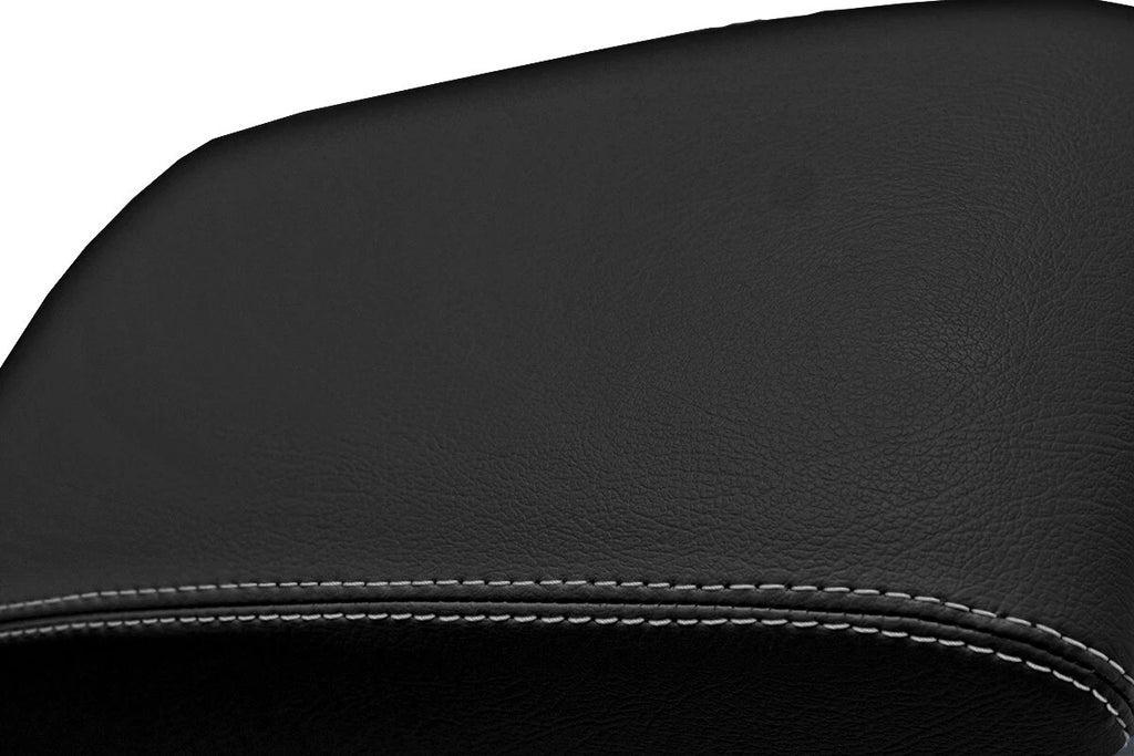 Leather Console Lid Armrest Cover for Subaru Tribeca (2006–2014) Gray Stitch