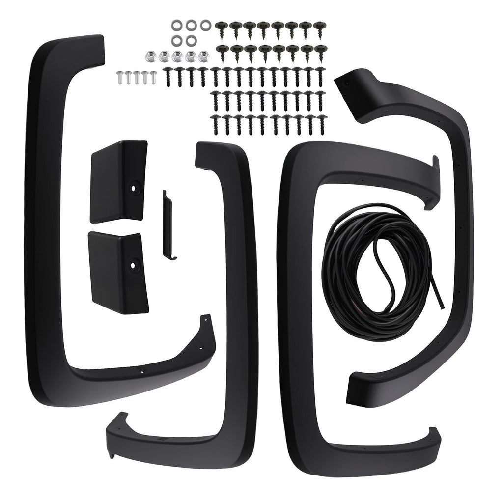 Set of 4 Factory Style Fender Flares for Chevy Silverado 1500 2500 3500 (2014–2019)
