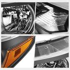 Left Driver Side Headlight Lamp for Honda CR-V (2012–2014) Black/Amber