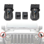 Anti-Theft Hood Latches Lock Set w/Key for Jeep Wrangler JL (2018-2020)