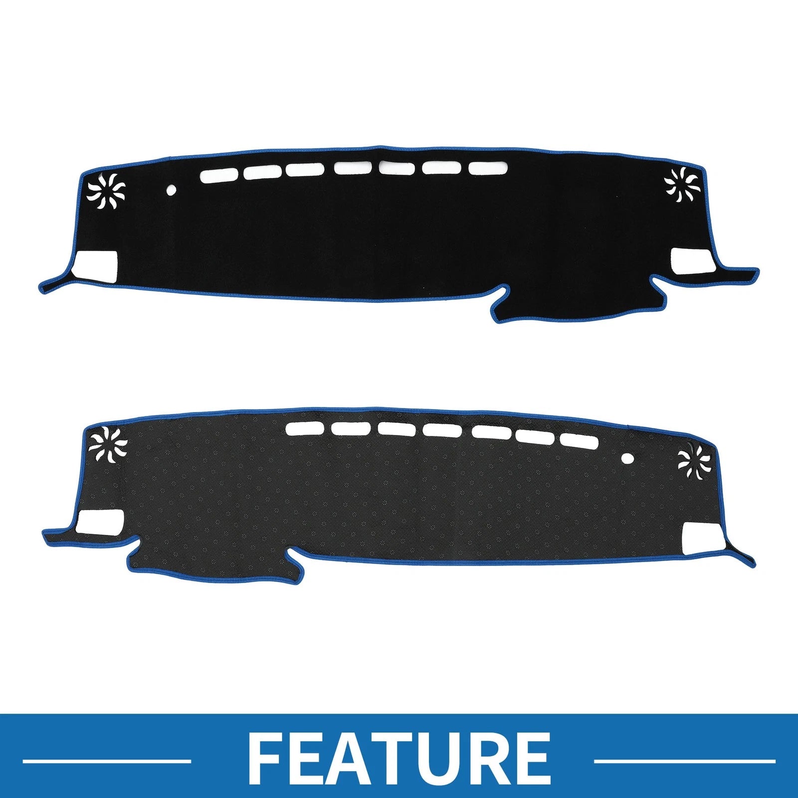 Dashboard Dash Cover Mat for Toyota Highlander (2021–2024) Black Blue