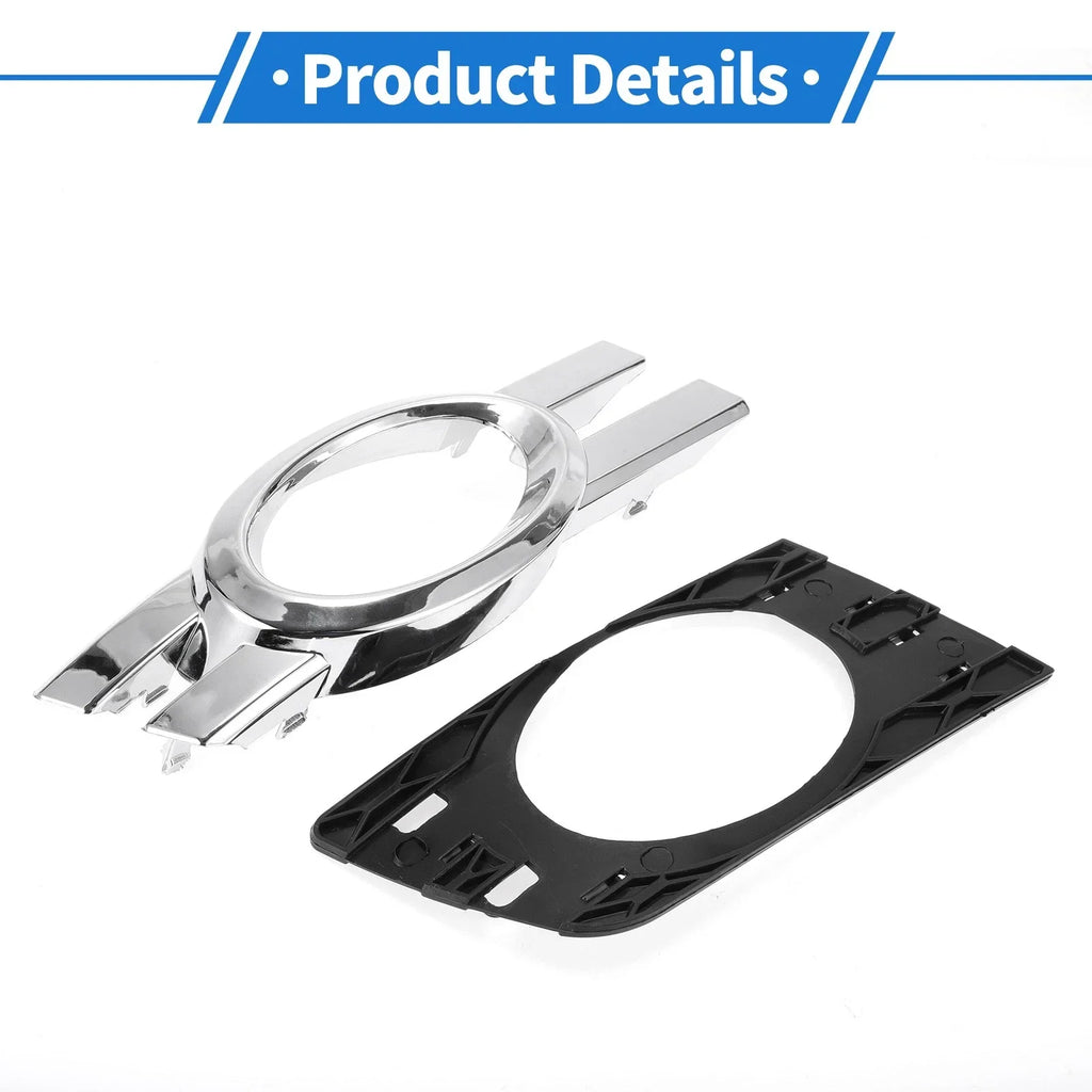 Right Fog Light Grill for Mercedes-Benz (2006-2012) Silver Tone, Black