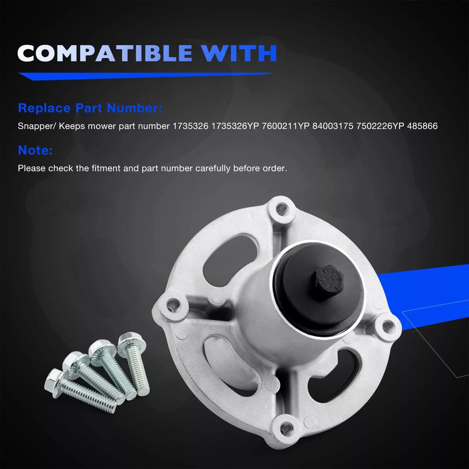 2X Mower Deck Spindles for Snapper Zero Turn Mowers (42" 46" 52")