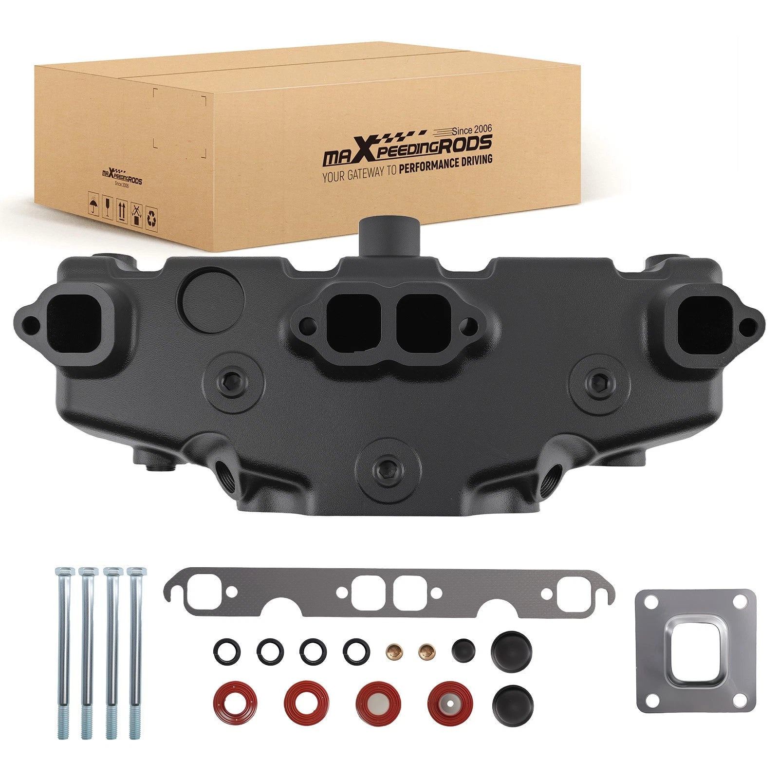 Black Exhaust Manifold for Mercruiser GM 5.0 5.7 (1990–2020)