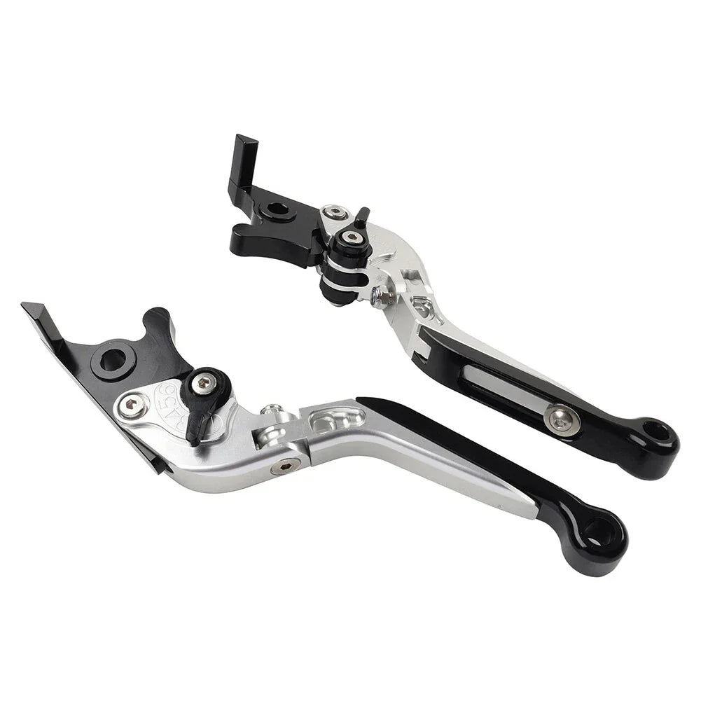 CNC Extendable Brake Clutch Levers for Honda VFR1200F (2010-2014) Silver