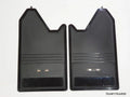 Amber Reflector Mud Flaps Splash Guards for Universal Car Truck - Black Plastic