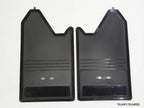 Amber Reflector Mud Flaps Splash Guards for Universal Car Truck - Black Plastic
