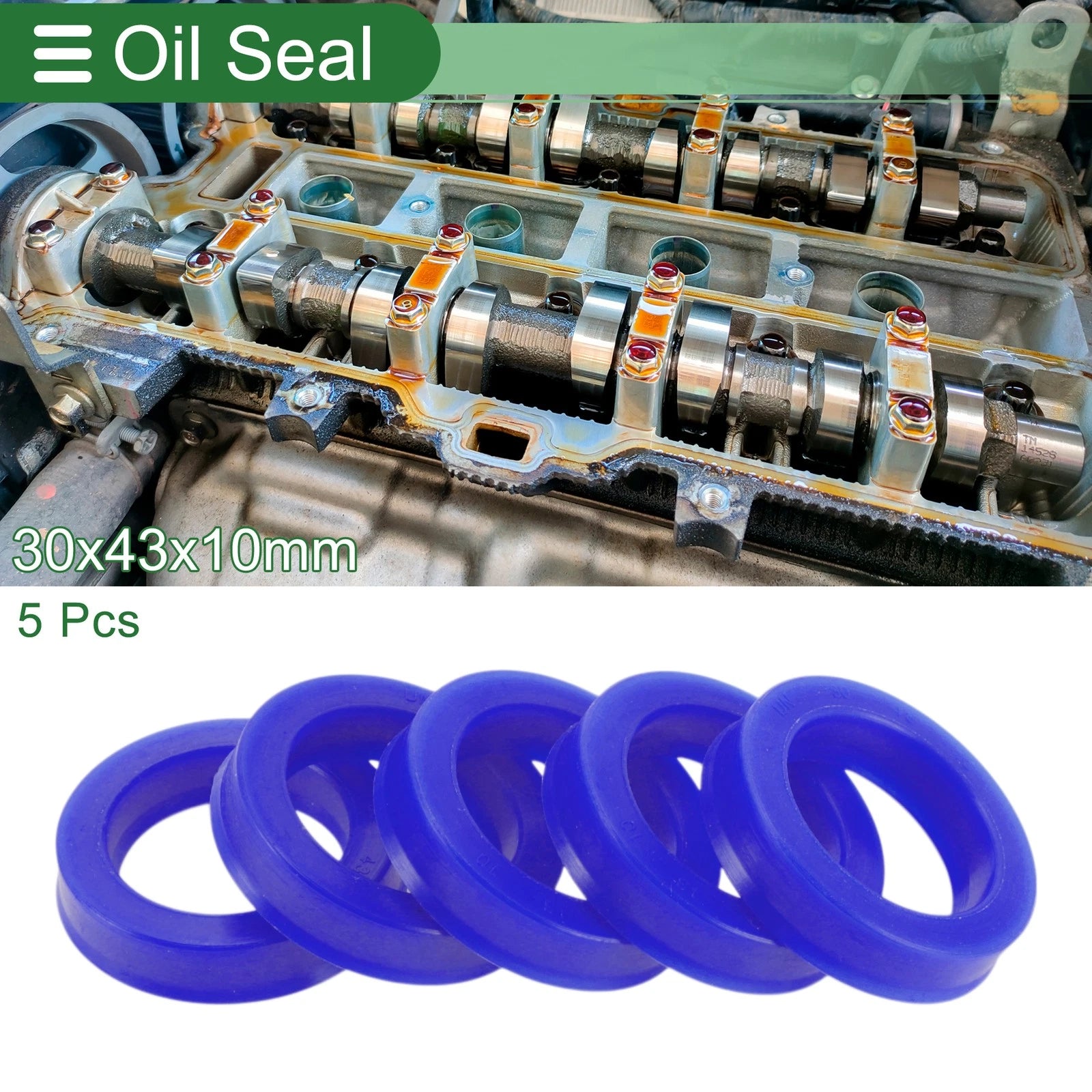Set of 5 Oil Seal Rotary Shaft Seal 30x43x10mm High Pressure for Various Models