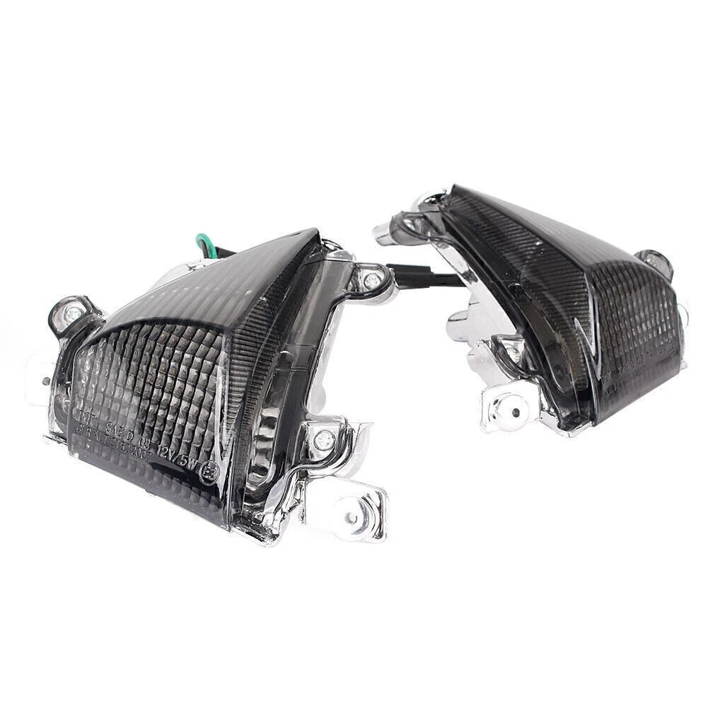 Front Turn Signal Smoke Lens Cover for Kawasaki Ninja ZX10R (2004–2005) Pair