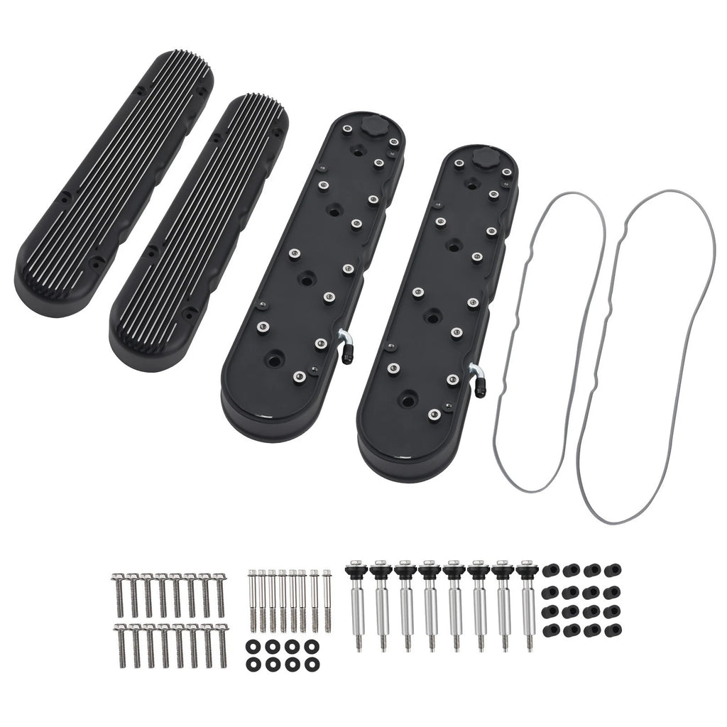 Fabricated Aluminum Valve Covers for LS Engines (LS1, LS2) JM80822BK