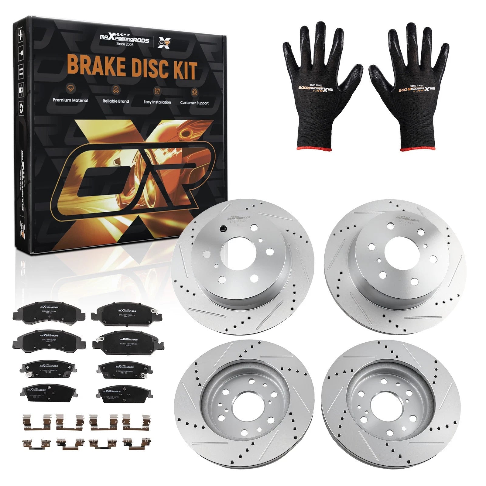 Brake Rotors and Ceramic Pads Kit for Cadillac Escalade (2015–2020)