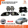 Chrome Trim Fog Lamp Driving Light for Toyota Yaris Vios Sedan (07-13)
