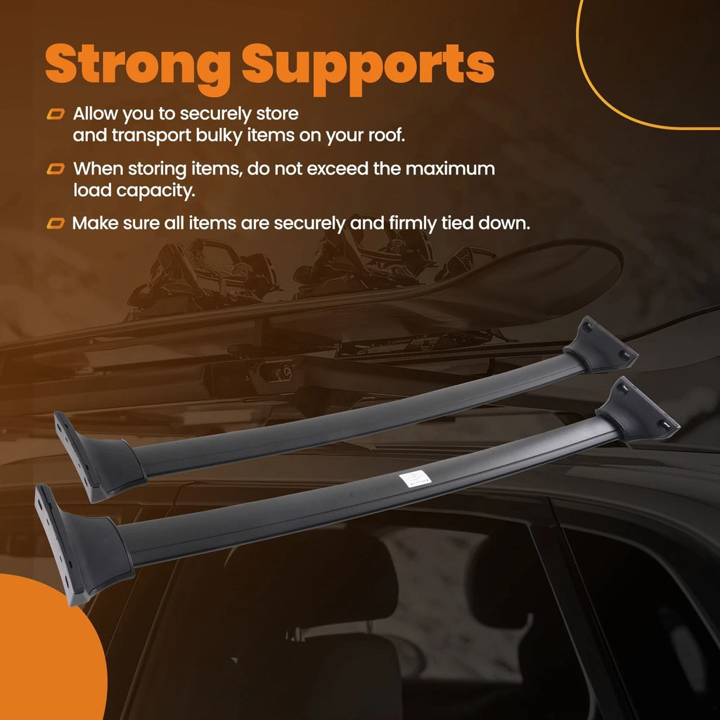 Roof Racks Cross Bars for Honda Pilot (2016–2022) 165LBS Black