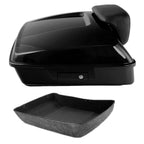 Black Chopped Trunk Latch Backrest Pad for Harley Touring (2014–2026)