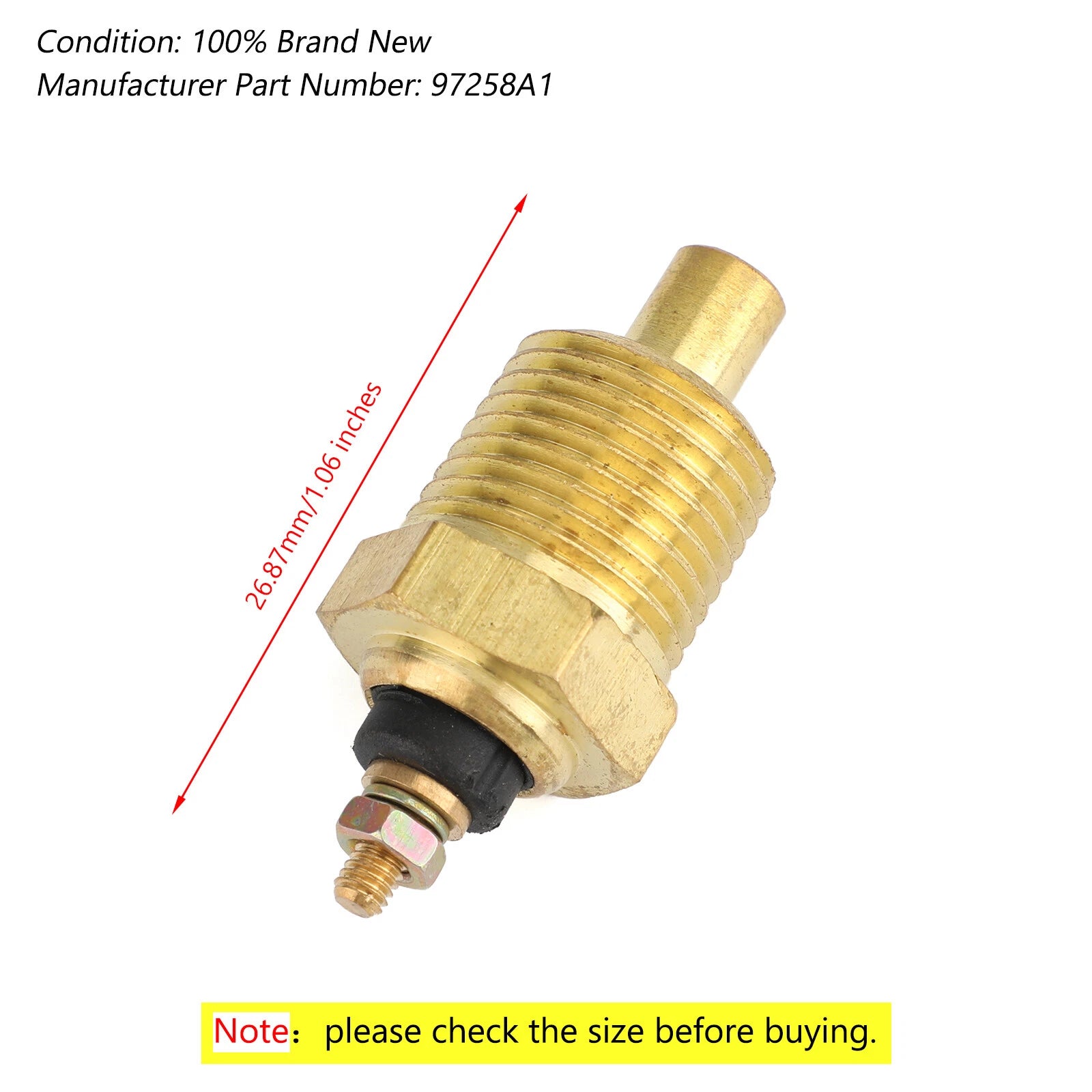 Temperature Sensor for Mercruiser V6 V8 4.3 5.0 5.7 7.4 8.2 350
