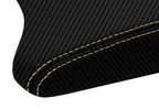 Console Lid Armrest Cover for BMW X5 E53 (2000–2006) Carbon Fiber Beige Stitch
