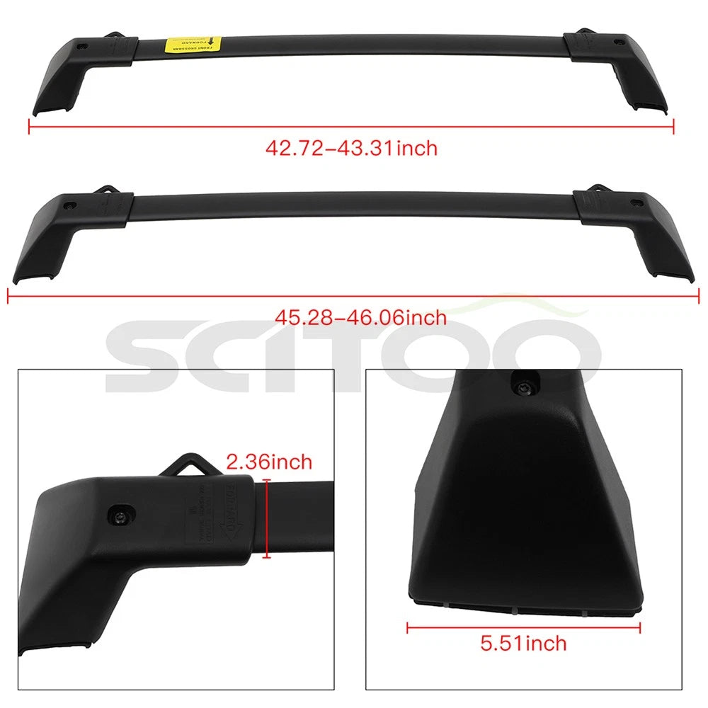 Pair Roof Rack Cross Bars for Ford Bronco (2021–2022)