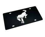 License Plate Frame Premium Black Metal for Ford Bronco Mirror Logo (2021–2024)