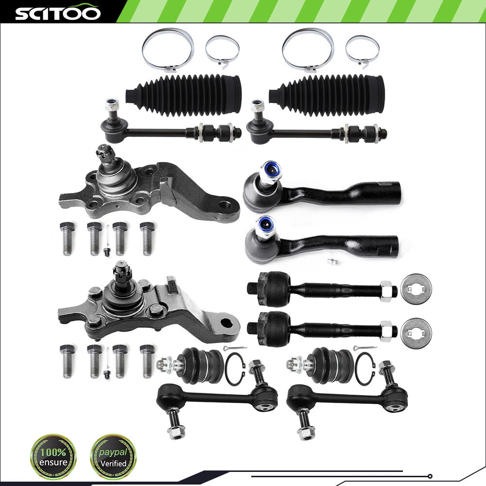 14Pcs Front Tie Rod End Ball Joint Sway Bar Link for Toyota Sequoia (2001–2022)