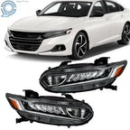 Set of 2 Halogen Headlights with LED for Honda Accord Sedan (2018–2020)