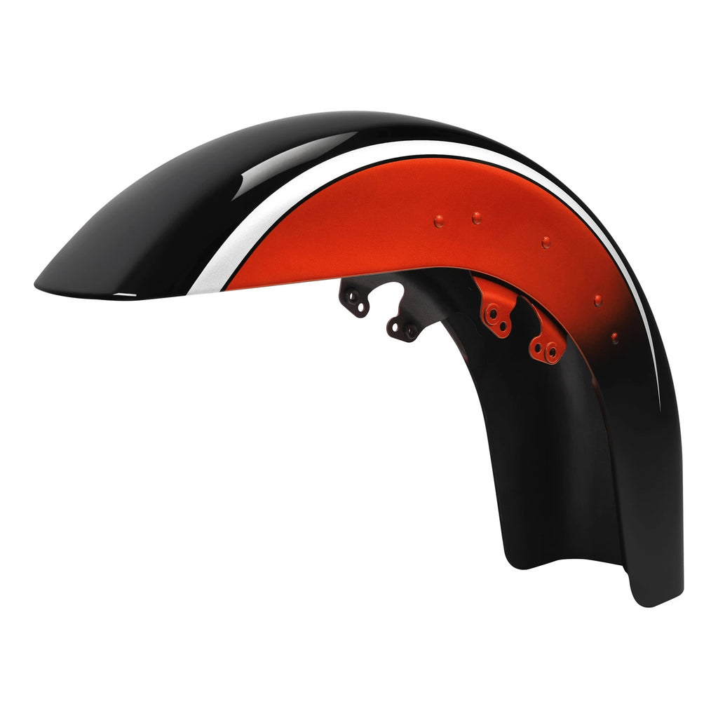 Front Fender for Harley CVO Electra Glide (2014–2024) Sunset Orange/Black Fade