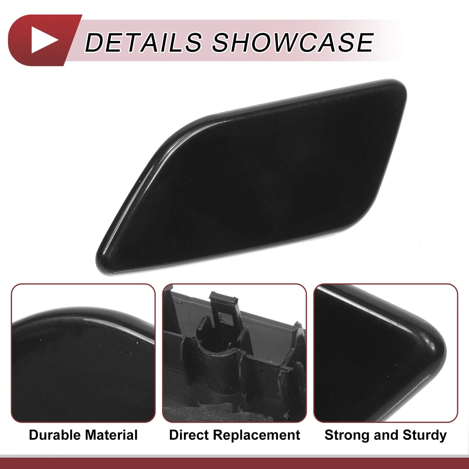 Front Left Washer Nozzle Cover Cap for Subaru Forester (2022–2024) Black
