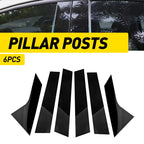 Set of 6 Glossy Black Window Trim for Hyundai Elantra (2021–2023)