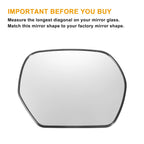 Pair Heated White Mirror Glass for Honda Odyssey (2010–2013)