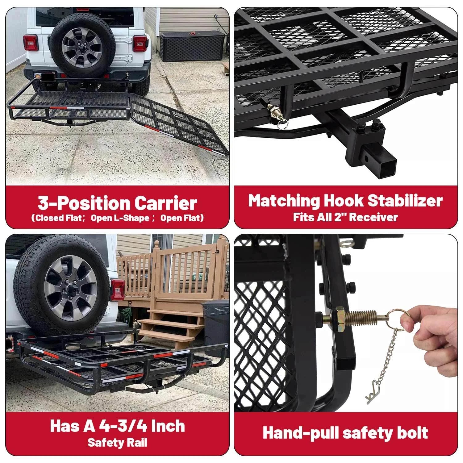 Mobility Scooter Carrier for Electric Wheelchair (Hitch Mount, Ramp)