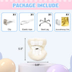 Beige Air Vent Ornament Accessory for Mini Safety Seat Plush Dolls (-)