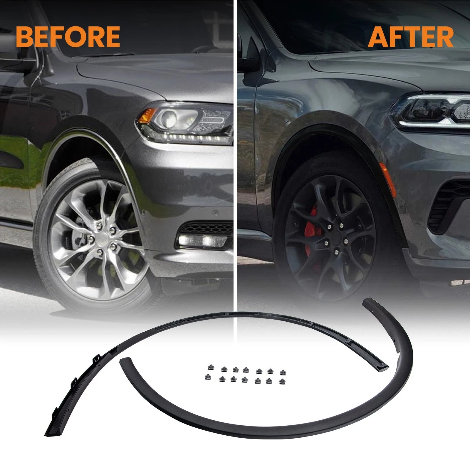 Set of 2 Fender Flares Trim Molding for Dodge Durango (2011–2020)