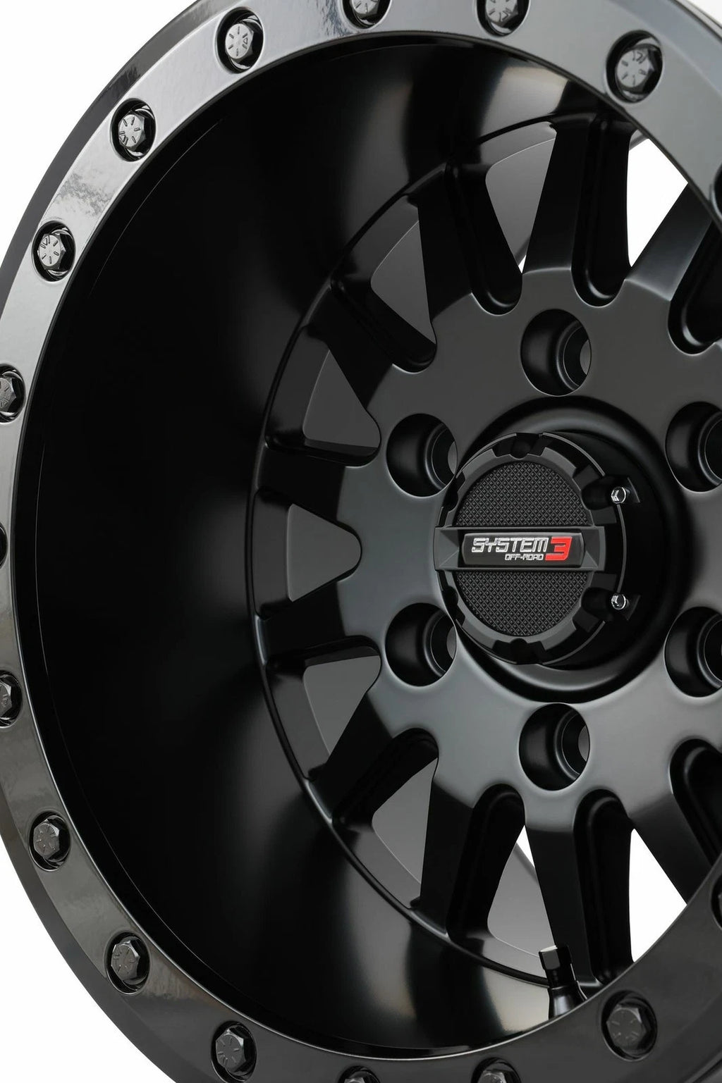 System 3 Sb8 Wheel 15x10 5+5 Matte Black for ATV/UTV (2000–2023)