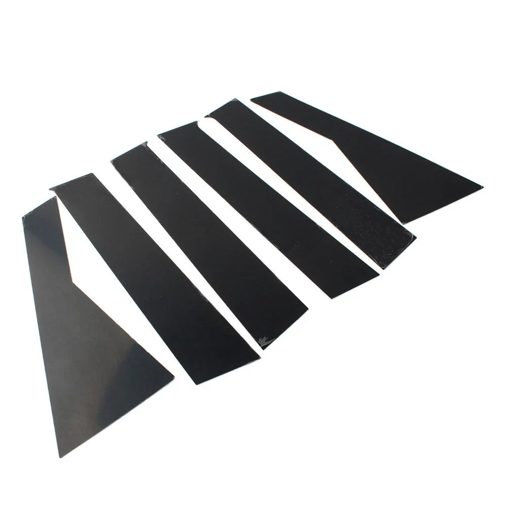 6 x Bright Black Car Window Pillar Posts Trims for Dodge Journey (2009-20)