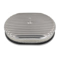 12" Oval Polished Aluminum Air Cleaner for Chevy Ford Mopar