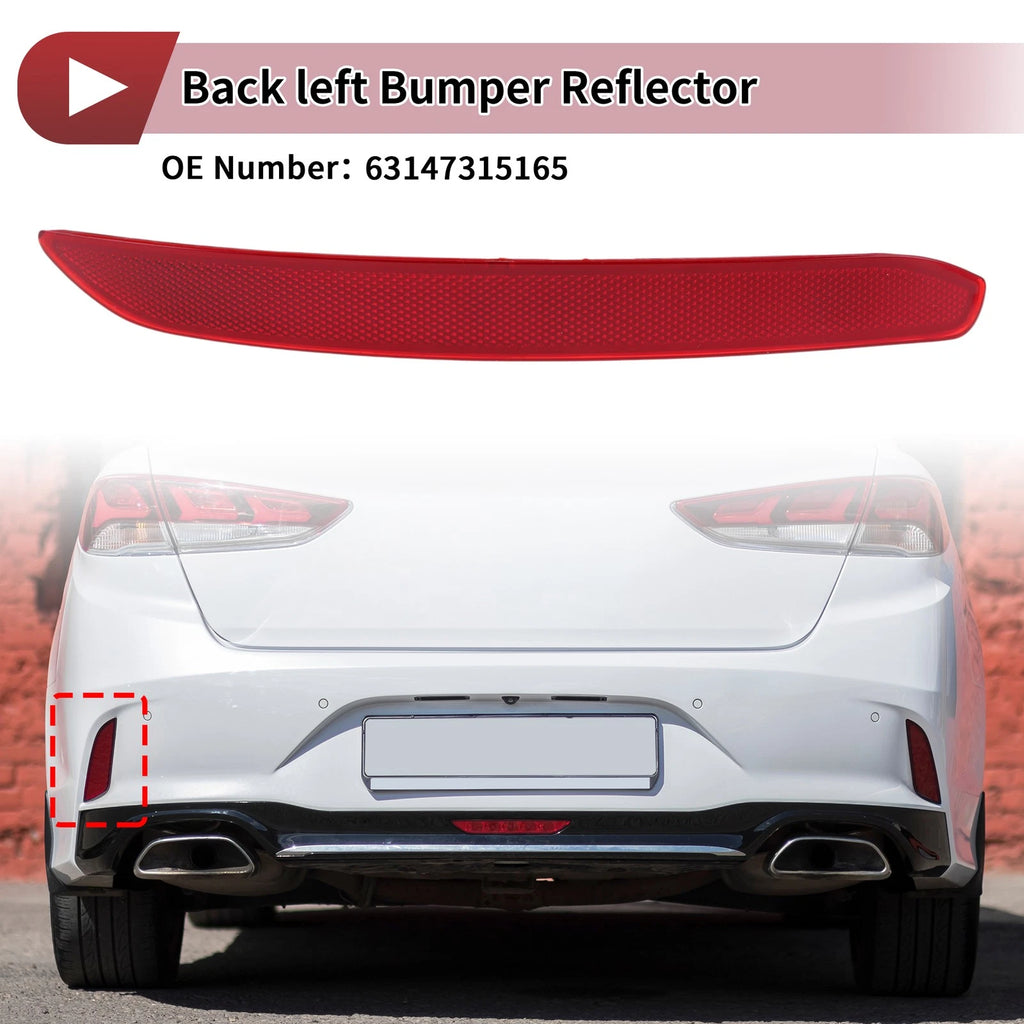 Rear Left Bumper Reflector No. 63147315165 for BMW 3 Series GT (2013–2016)