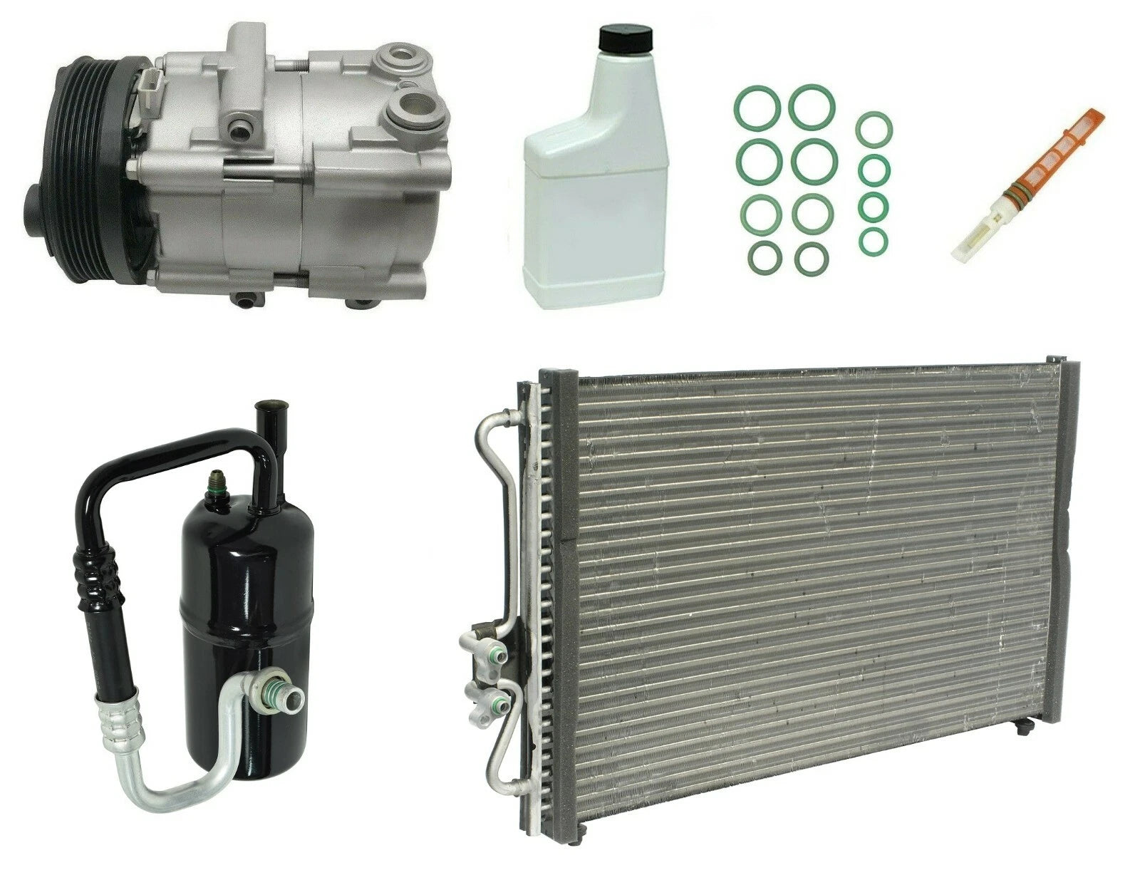 A/C Compressor Kit Replacement With Condenser for Toyota Echo (1999–2002)