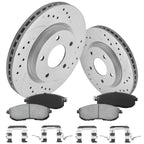280mm Front Disc Rotors & Ceramic Brake Pads for Nissan Sentra (2013–2019)