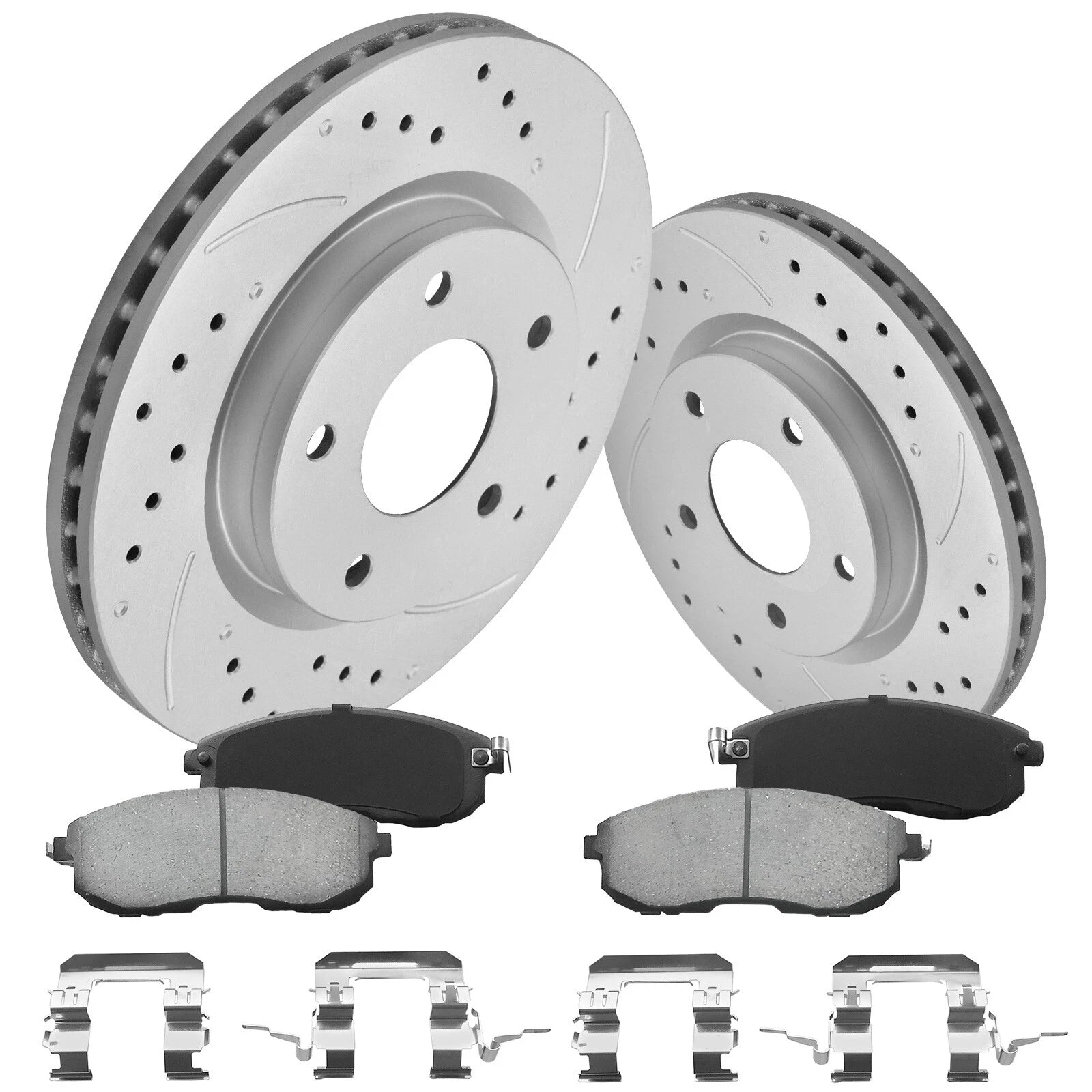 280mm Front Disc Rotors & Ceramic Brake Pads for Nissan Sentra (2013–2019)