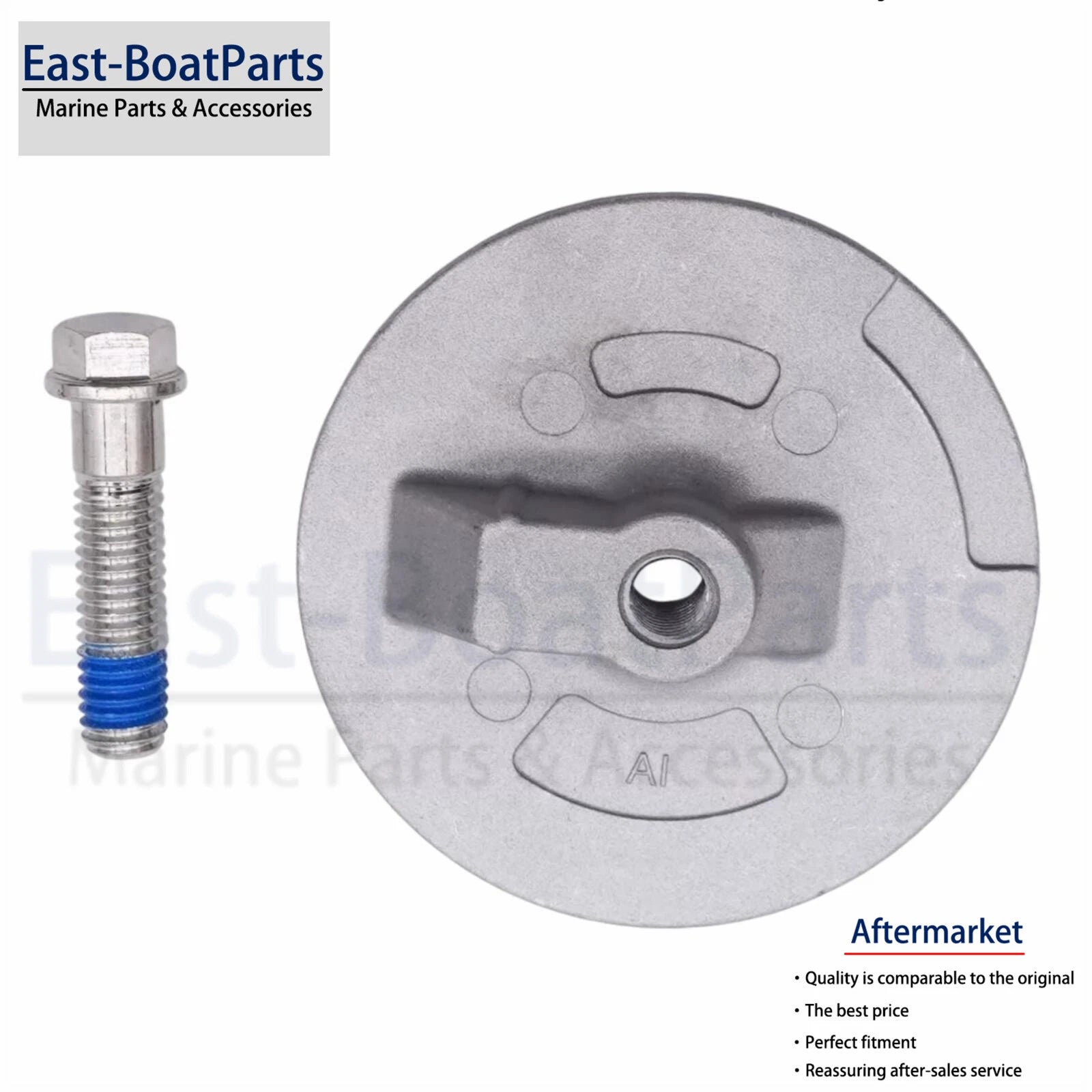 Anode Flat Trim Tab for MerCruiser Bravo Alpha One (18-6016A, 76214, 76214Q5)