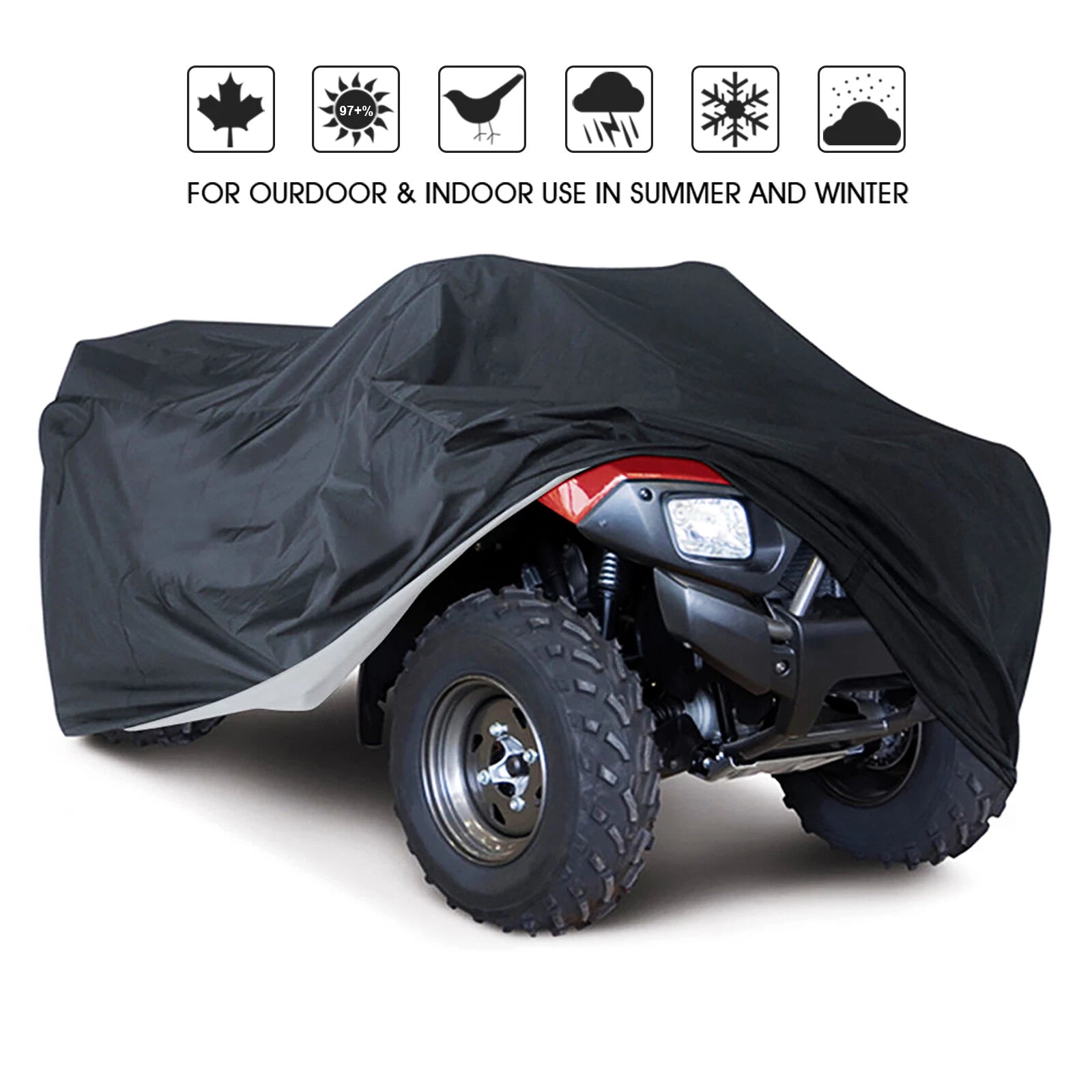 57'' 83'' Waterproof ATV Cover for Polaris Kawasaki Yamaha Suzuki Honda