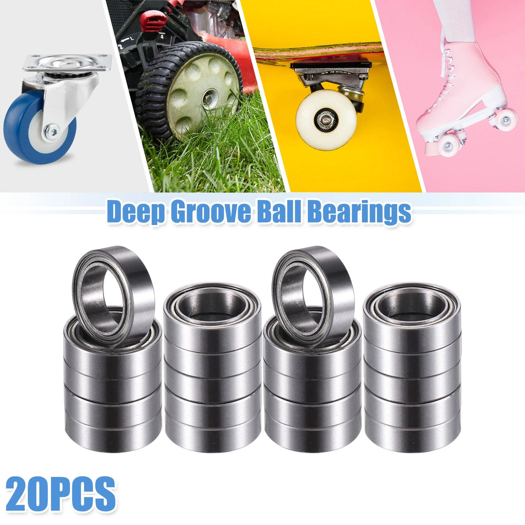 20 Pcs MR128ZZ Deep Groove Ball Bearings for Cars (8x12x3.5mm)