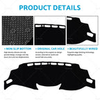 Non-Slip Dash Mat for Nissan Qashqai J11 (2014–2022) Dashboard Cover Black