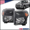 Black Smoke Headlights for Ford F250 F350 F450 Super Duty (2011–2016)
