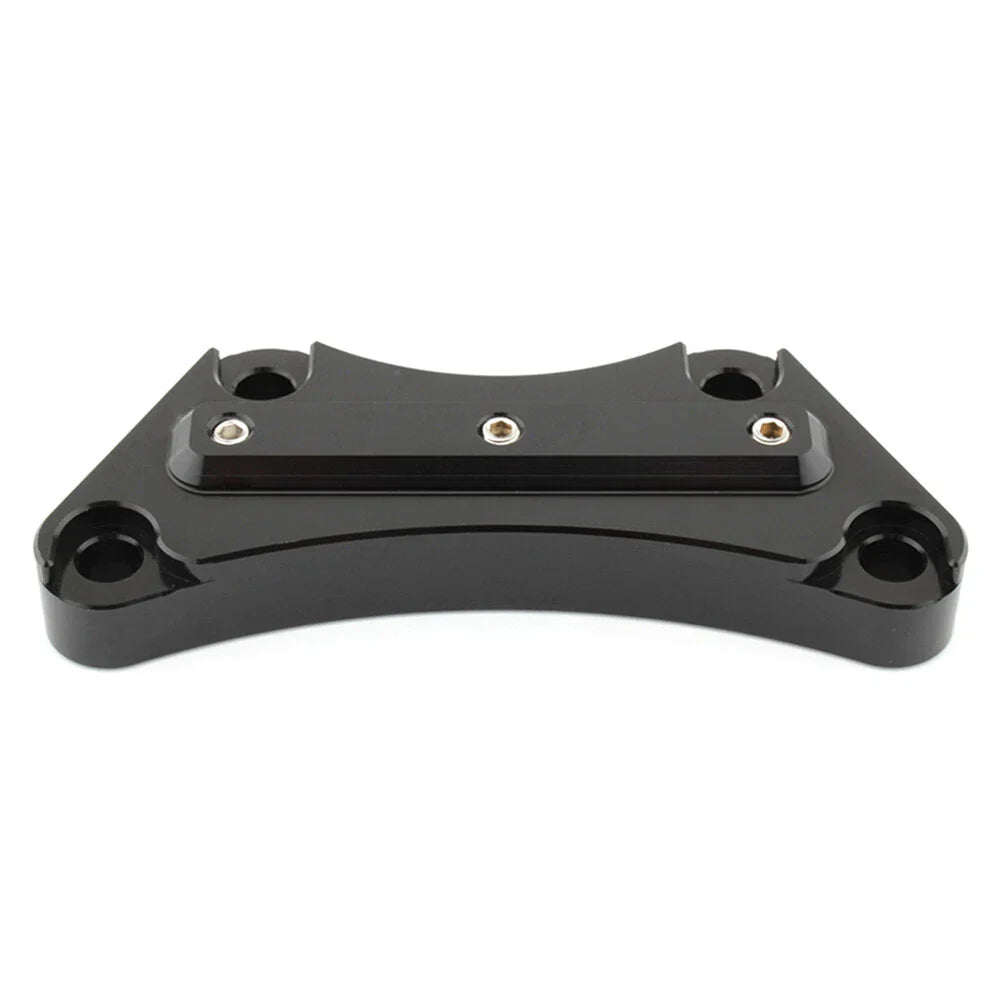 3-Hole Black 1" Handlebar Risers Top Clamp for Harley Touring (1997-2019)
