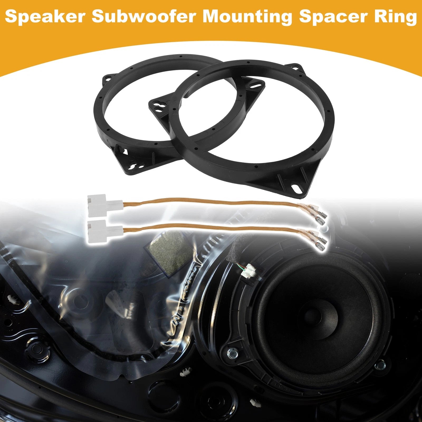 Set of 2 Speaker Spacer Rings for Nissan Qashqai (2007–2013)