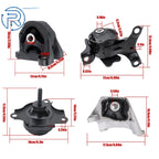 Set of 4 Engine Motor & Trans Mounts for Acura RSX, Honda Civic 2.0L (2002–2006)