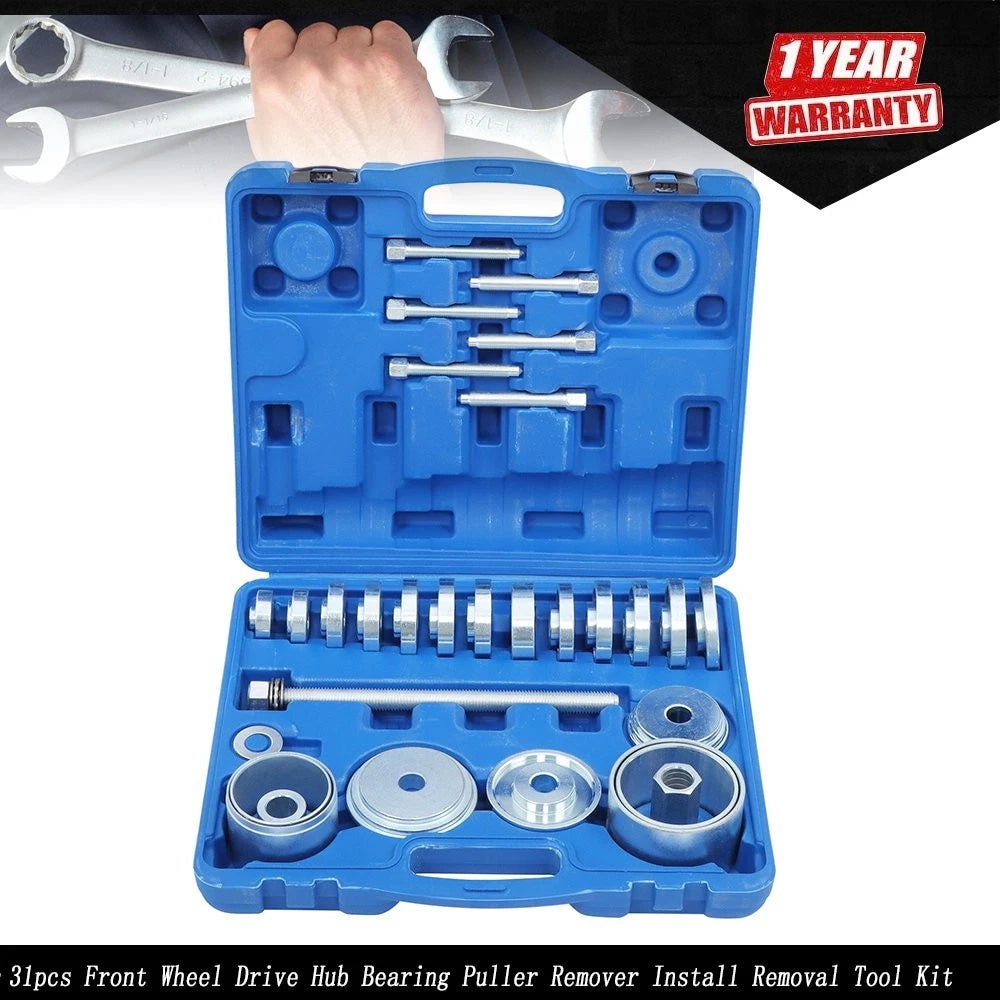 31pcs Front Wheel Drive Hub Bearing Puller Tool Kit for Various Models